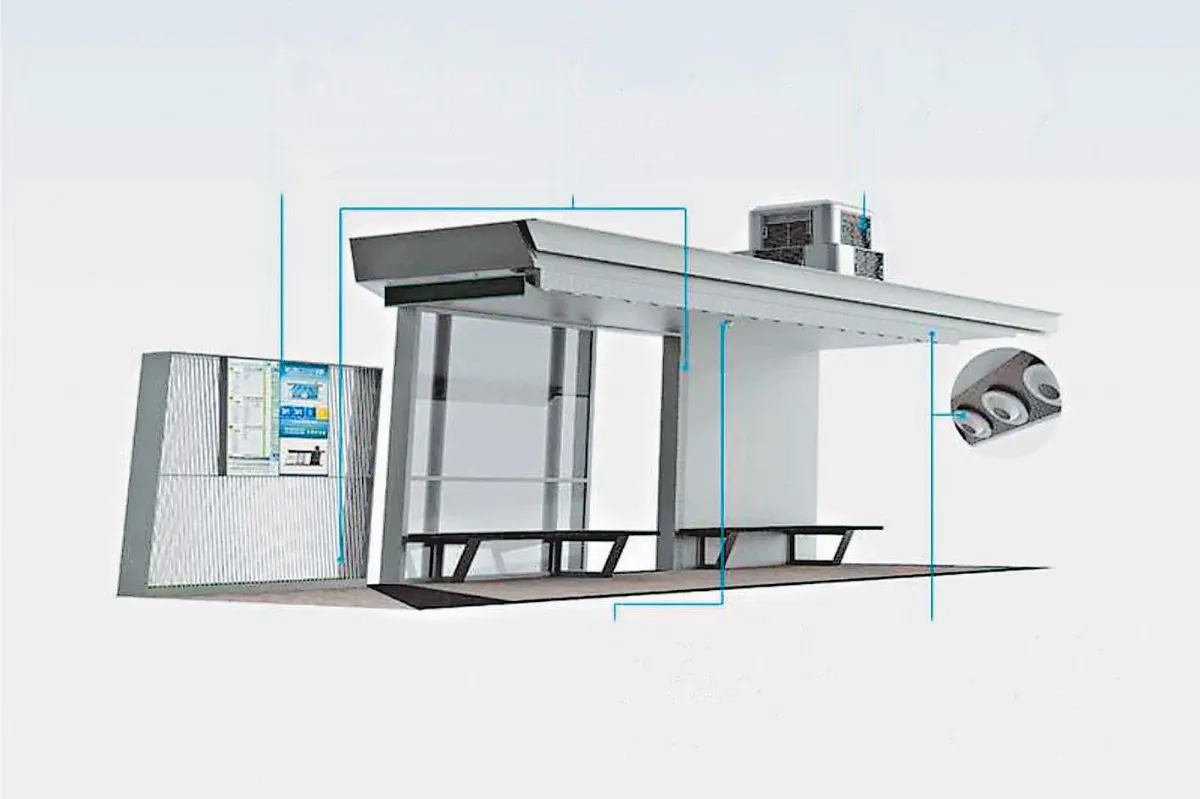 會淨化空氣、偵測可疑物品 星國公車站 高科技上身