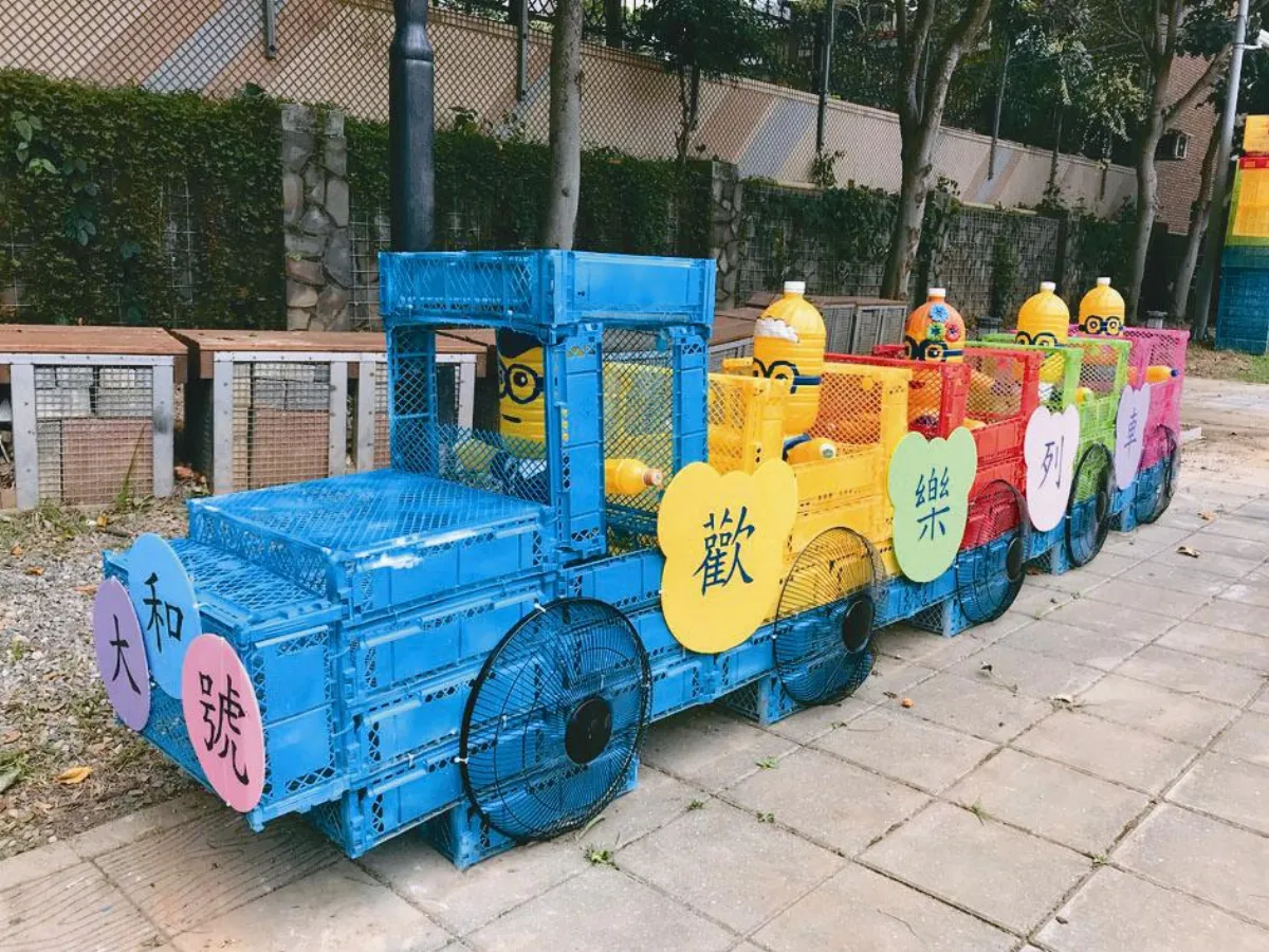 塑膠籃變鐵金剛 這公園充滿童趣
