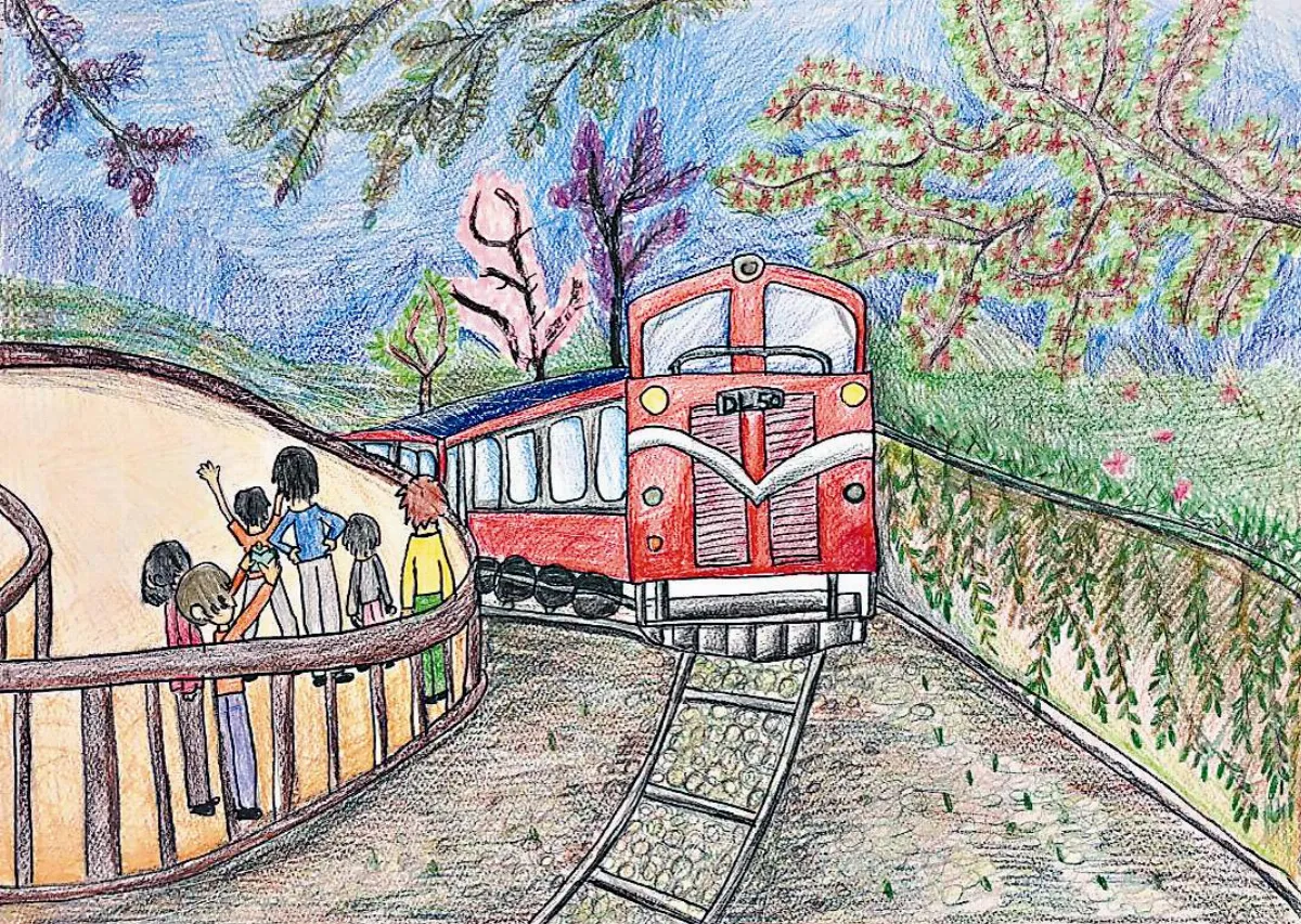 快樂塗鴉簿  蒸汽火車