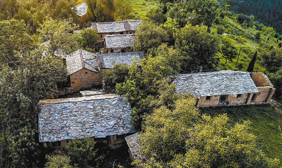 秦嶺原始民居的活化石