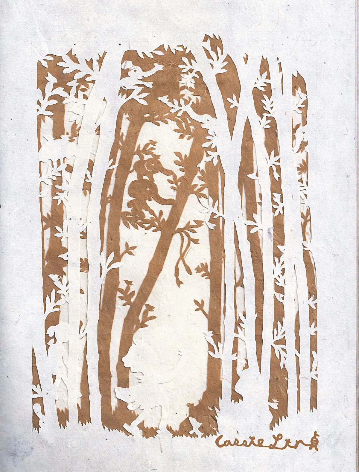 【藏在剪紙中的故事】竹林 竹掃把 豬八戒