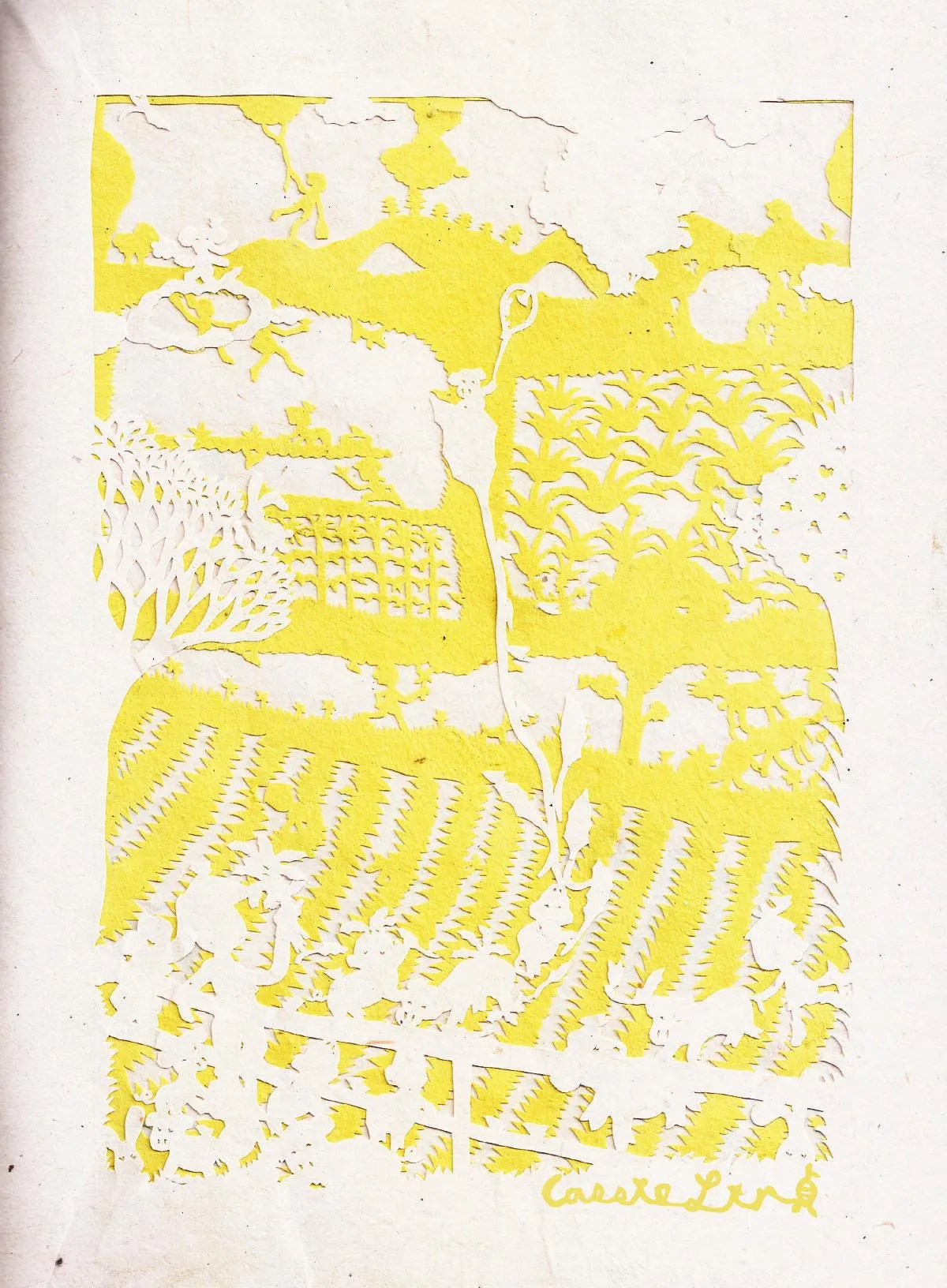 【藏在剪紙中的故事】&emsp;阿公和養豬的地瓜葉