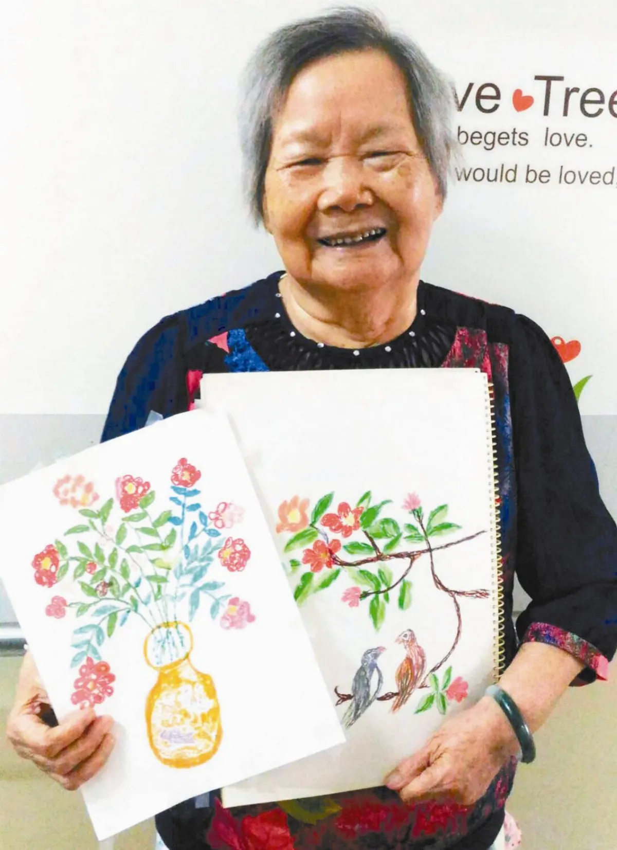 85歲嬤拿畫筆 撫平喪夫痛