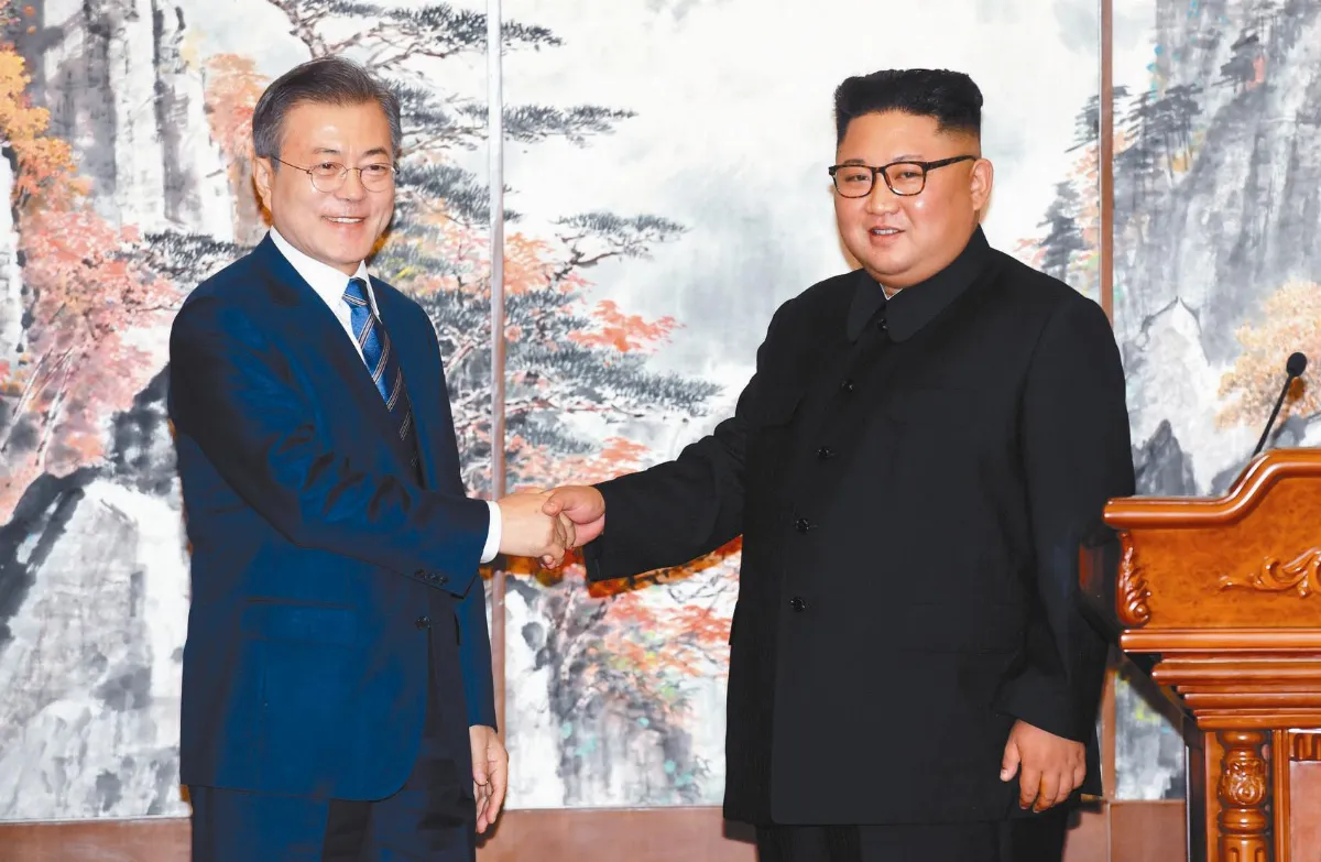 簽平壤共同宣言 文金約定無核