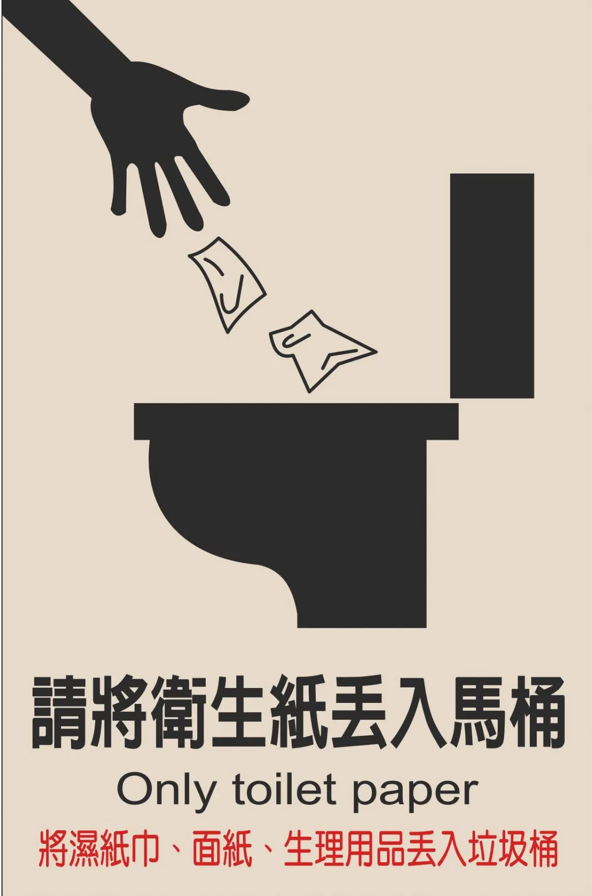 衛生紙丟馬桶 民眾習慣難改