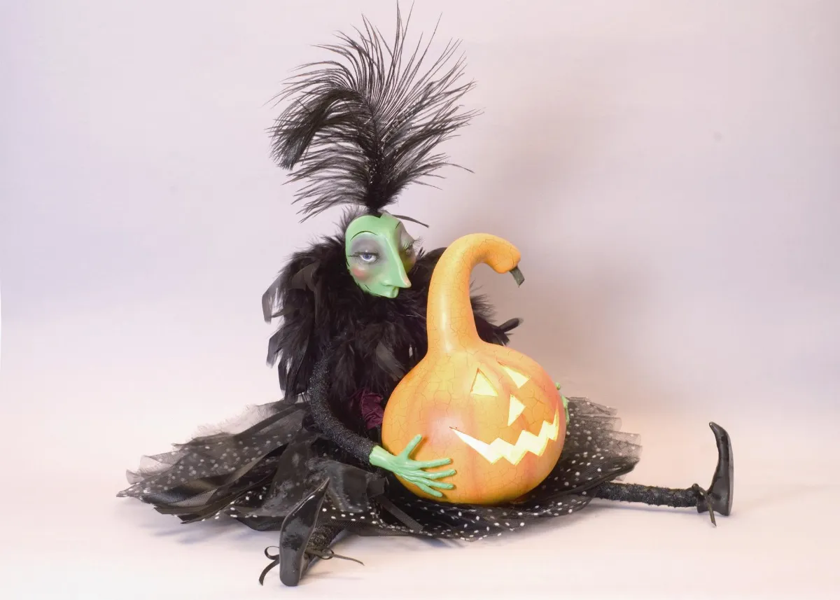 浮世畫框Happy Halloween 綠臉巫婆與南瓜