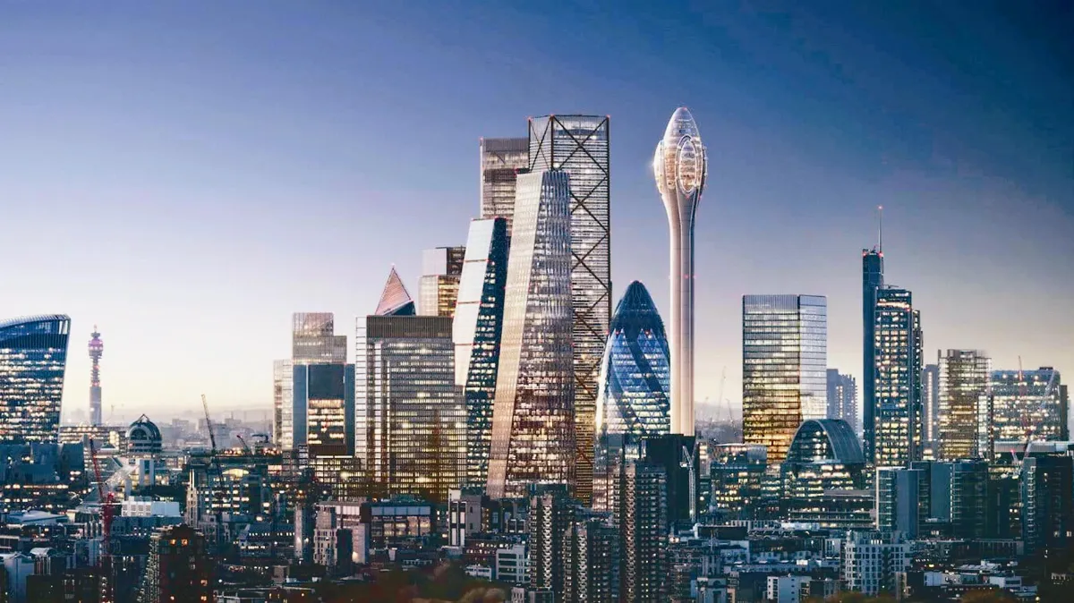 倫敦天際線 冒出鬱金香