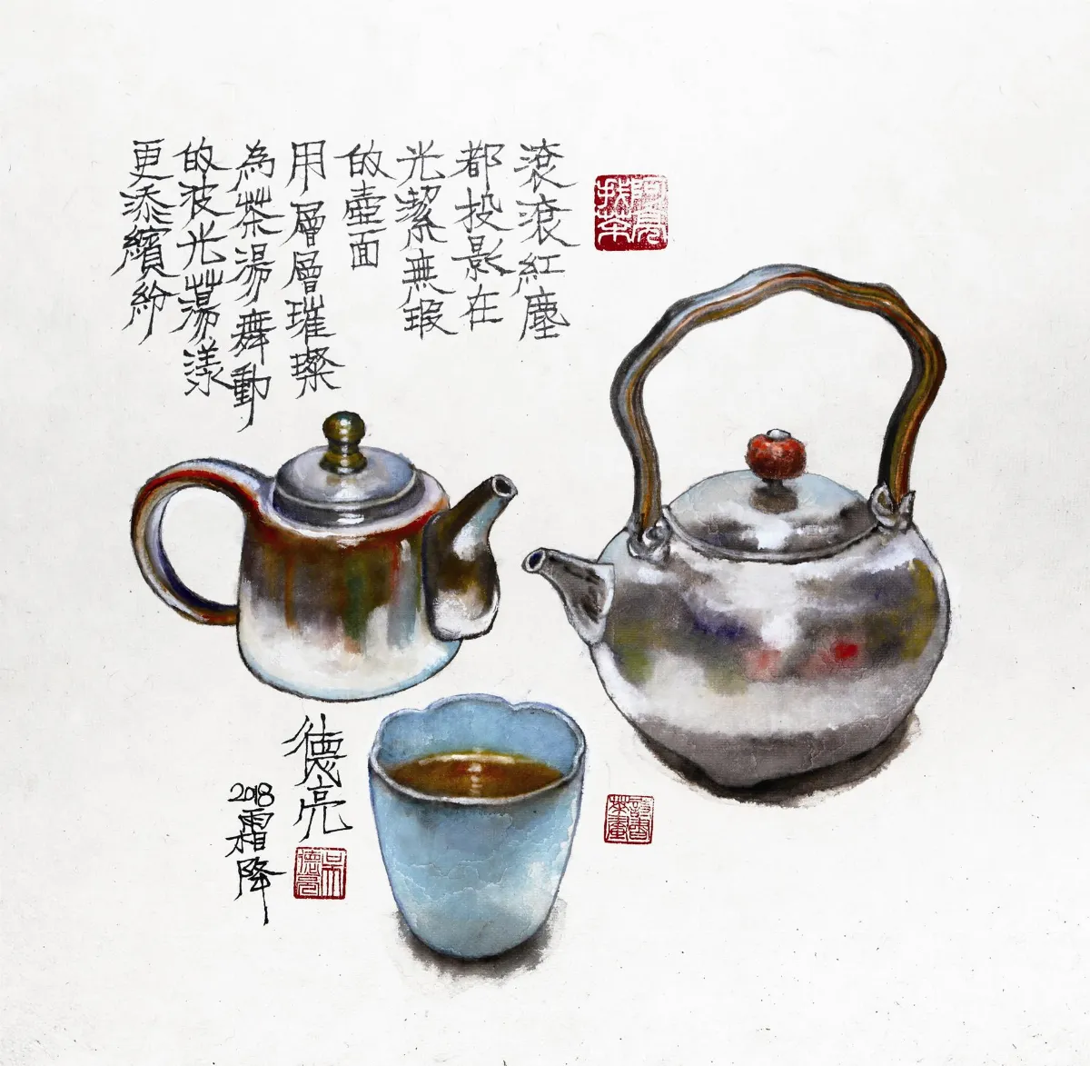 茶票詩畫 反射人間繽紛