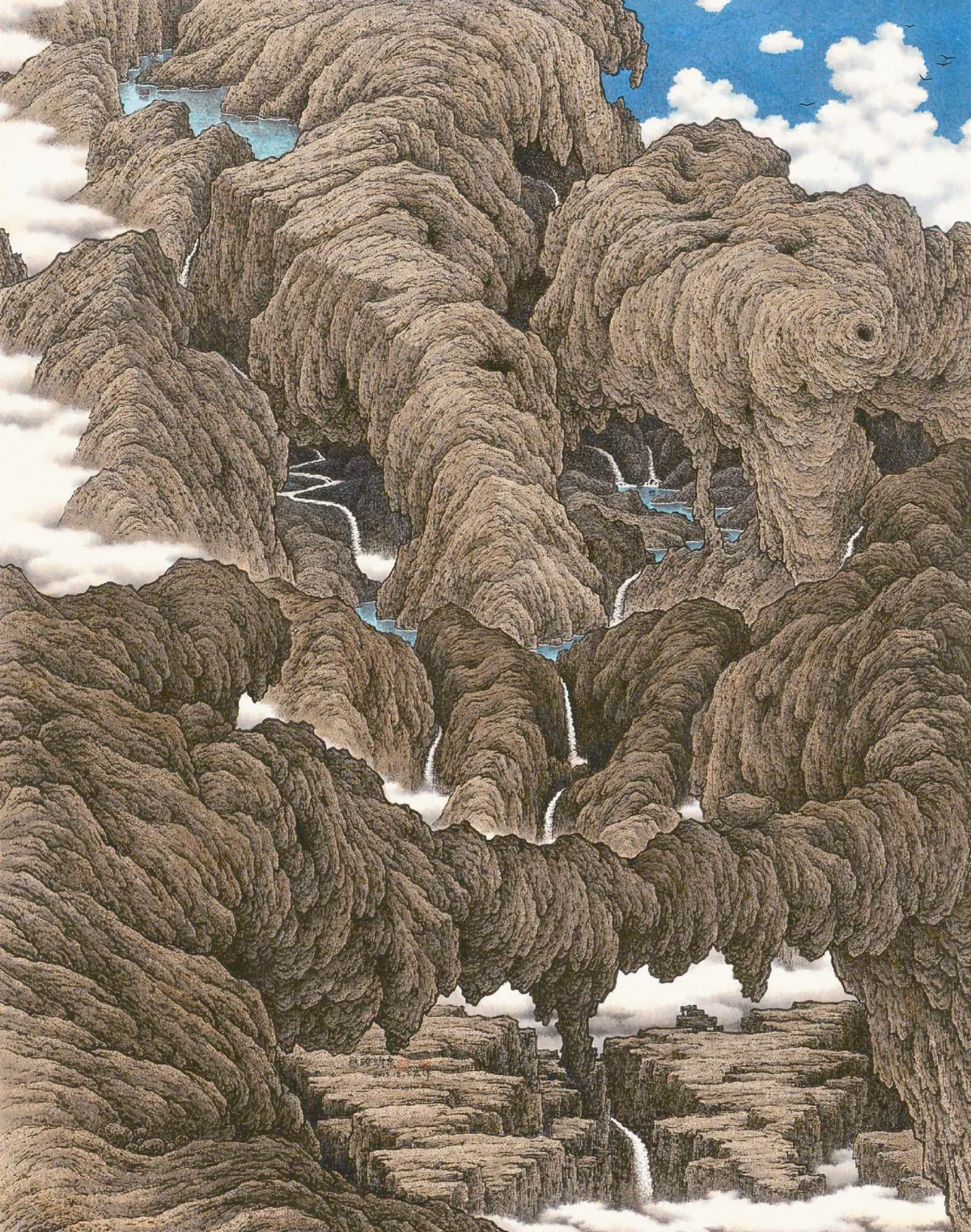 【滾墨．圖誌─鄧卜君當代水墨展】 懸磴纏泉