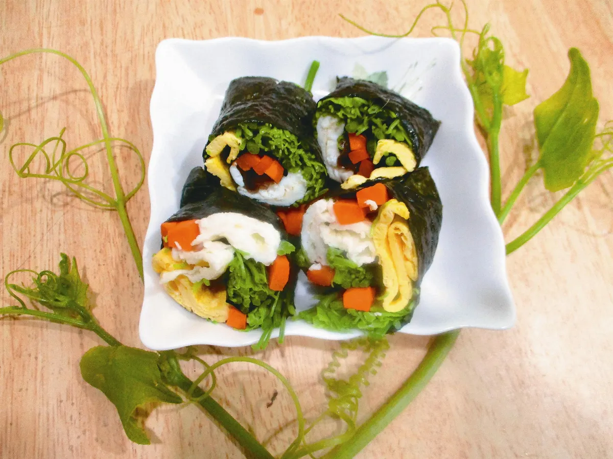 我家食蔬  捲在壽司裡的美味