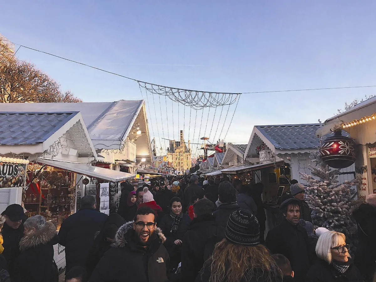 城市風景 巴黎耶誕市集