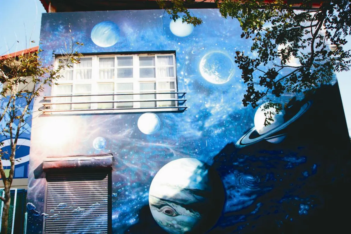百年老校 3D彩繪星空