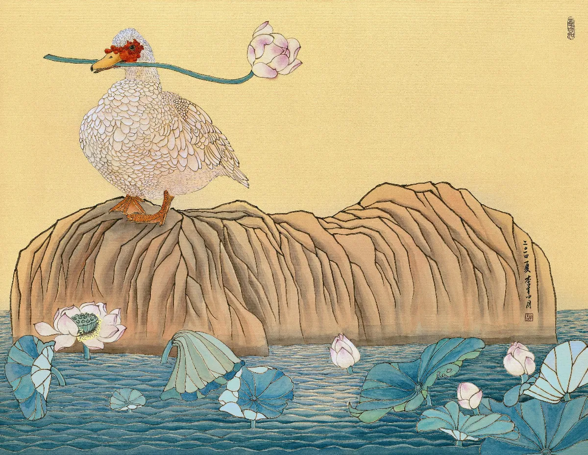 諸事吉祥．佛光緣美術館台中館十週年館慶特展 午後荷塘．佇立