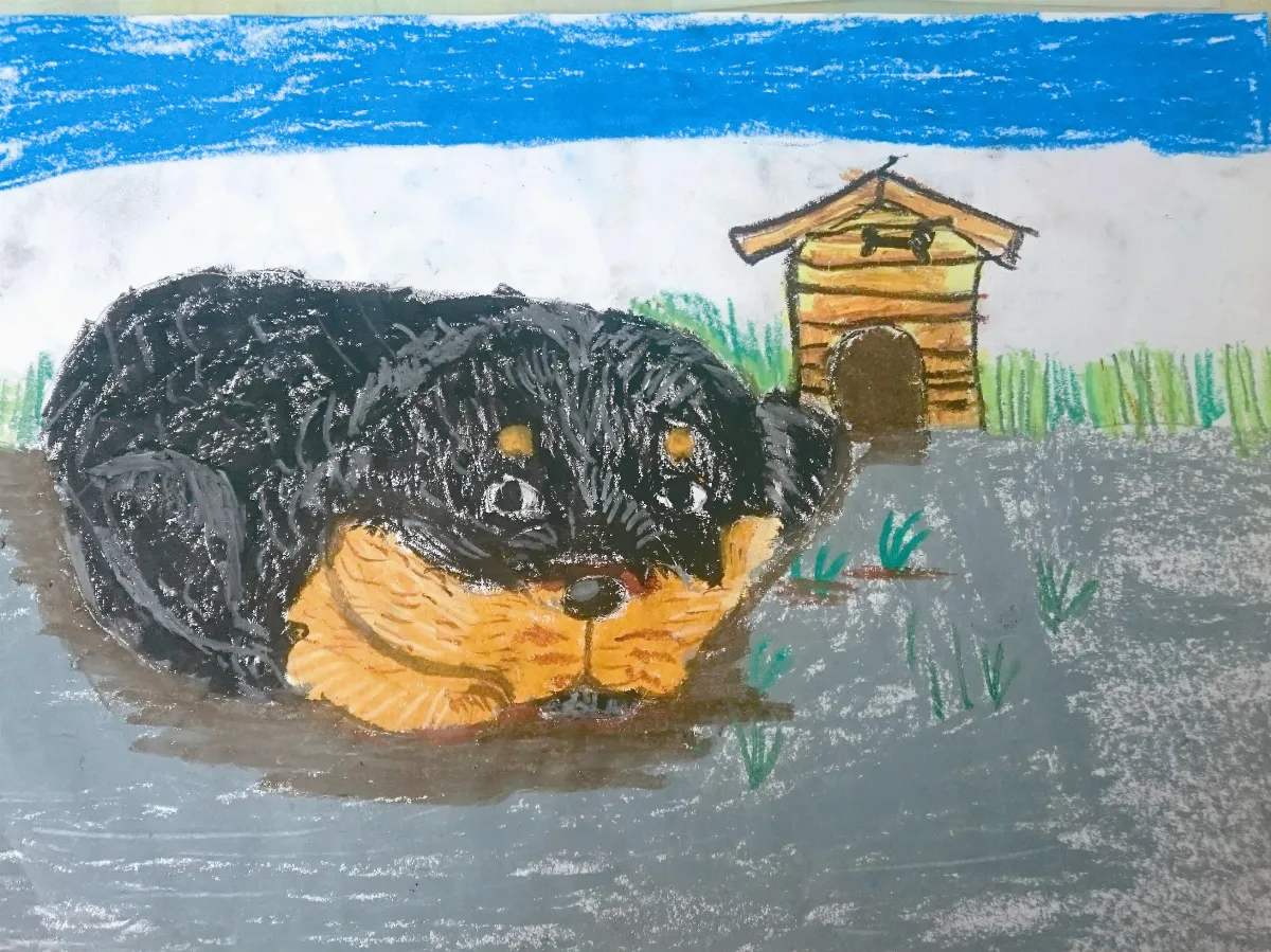 快樂塗鴉簿顧家的小狗