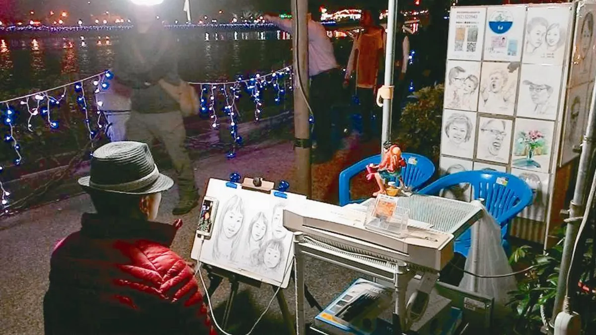 印象旅人孤獨的畫家