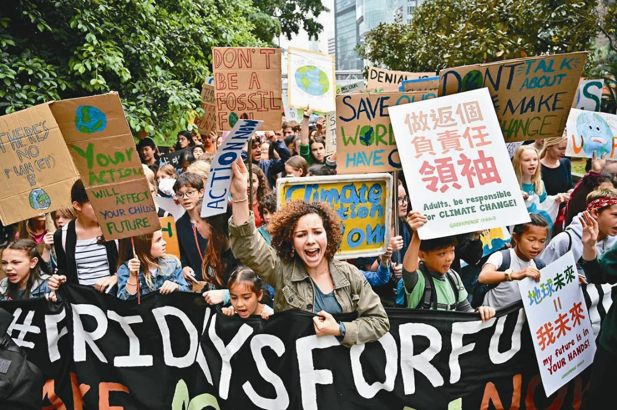 全球學生群起抗議 籲關注氣候變化