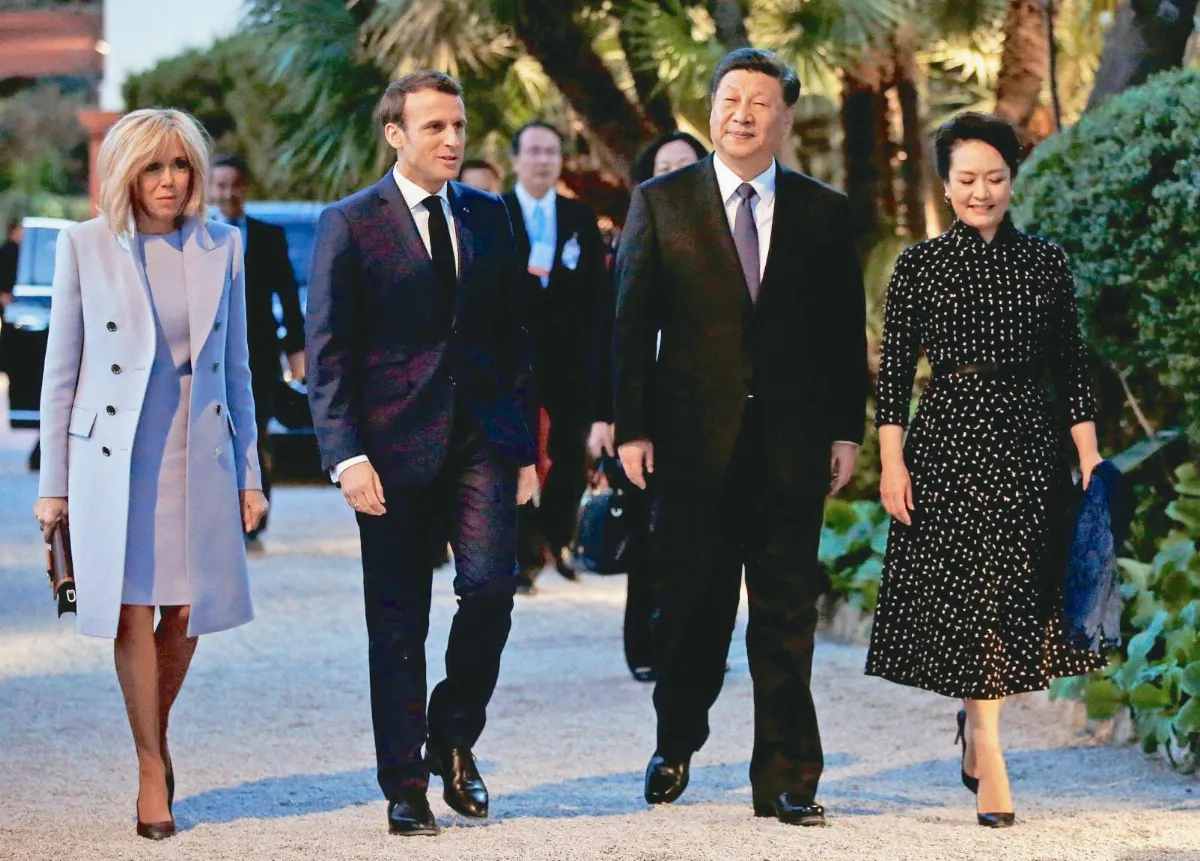 習近平會馬克宏 倡一帶一路