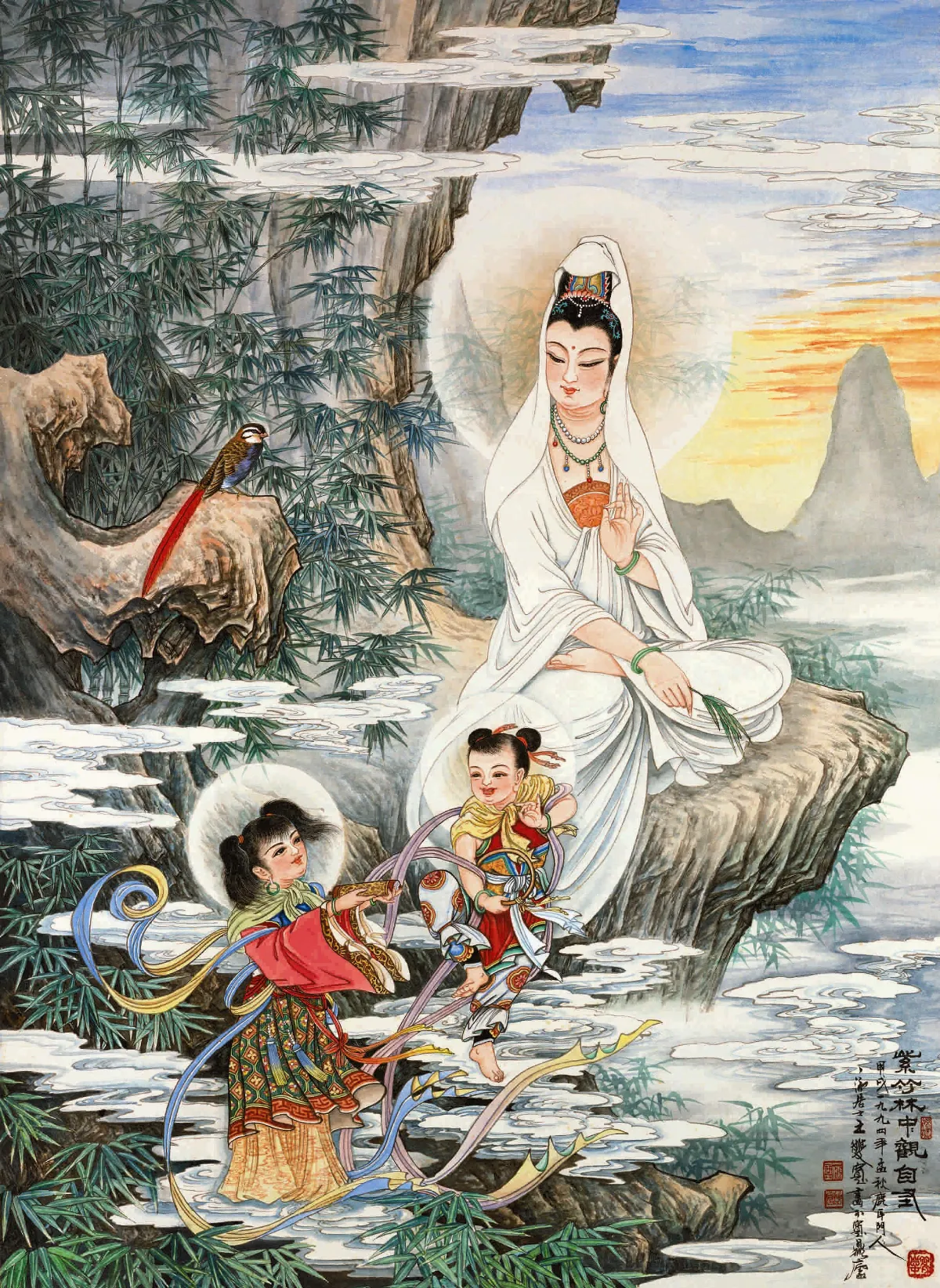 寬鼎畫語 紫竹林中觀自在