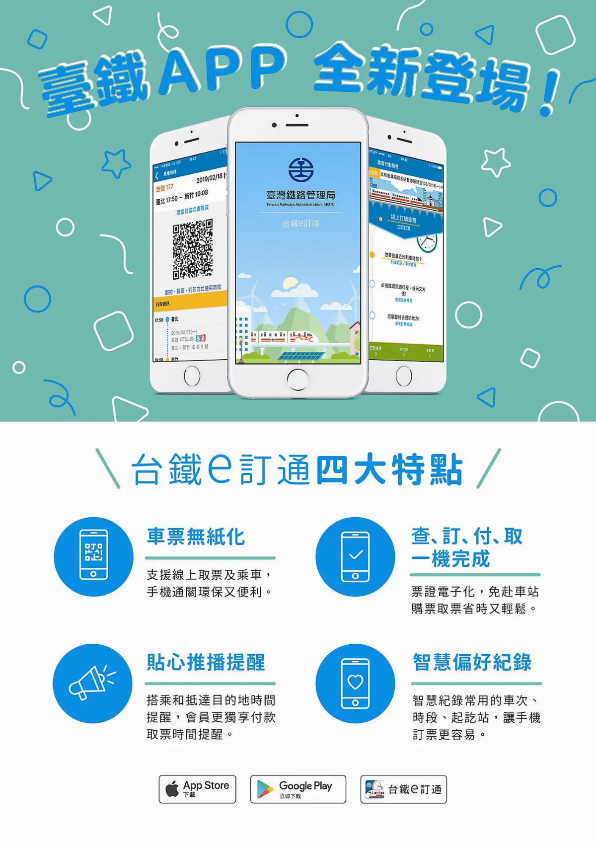 台鐵新版訂票App 今可下載