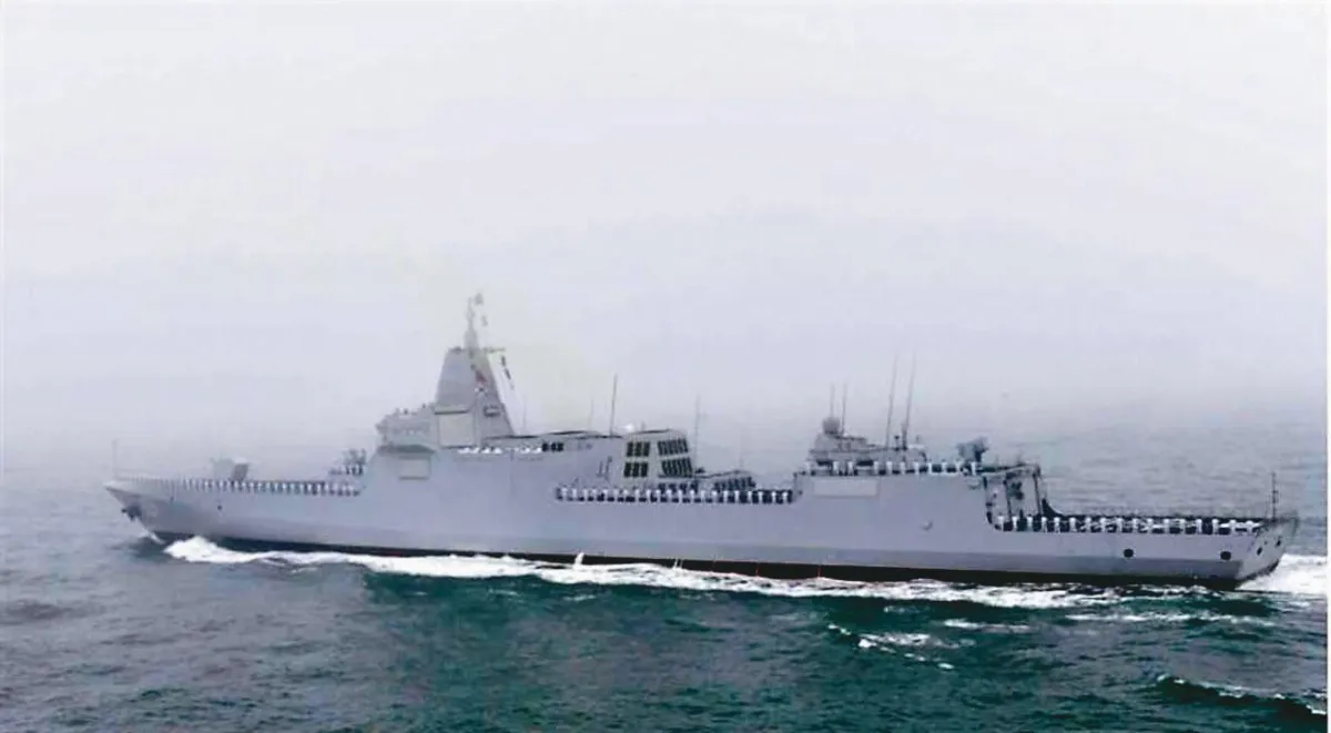 陸最強大驅南昌號 海上閱兵首秀