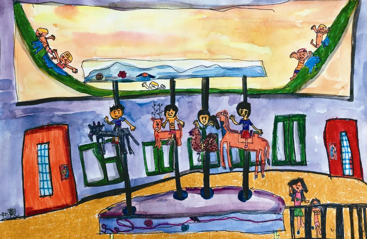 快樂塗鴉簿  旋轉木馬