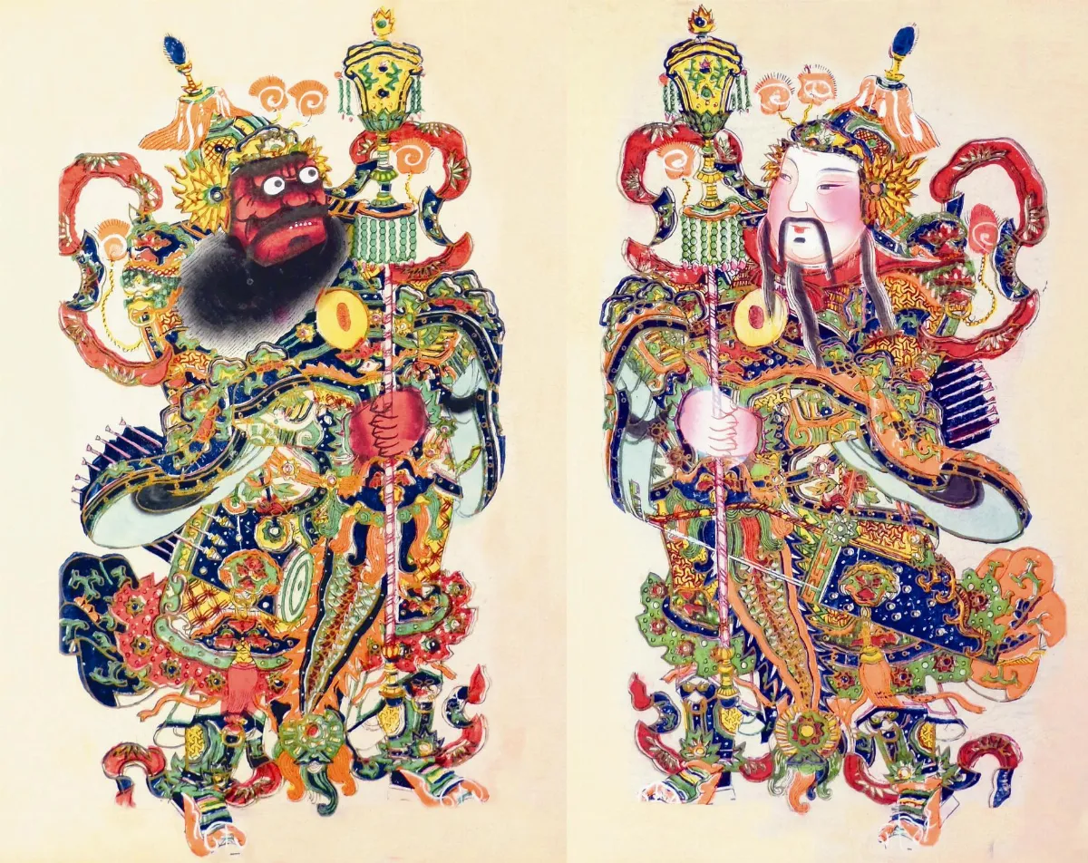 傳統中國年畫喜迎春