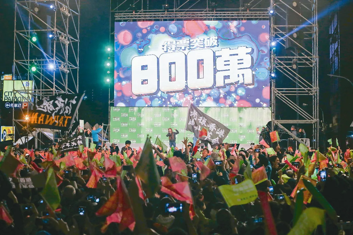 逾800萬票 蔡總統連任