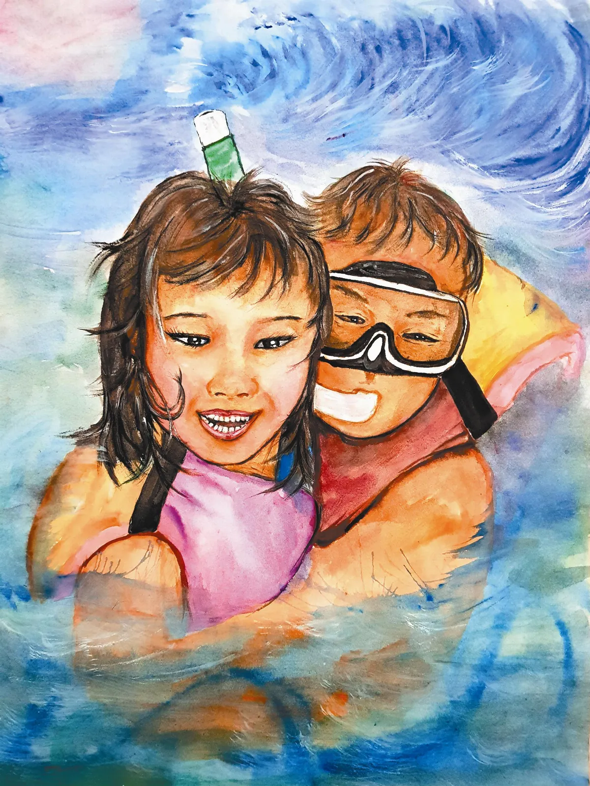 快樂塗鴉簿 學游泳