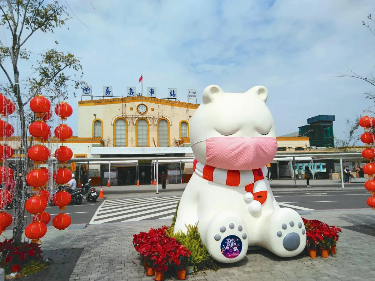 大白熊戴口罩 日本圈粉