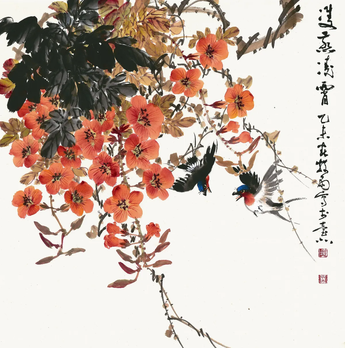 遊藝筆記  老蔓煙溼蒼龍鱗凌霄花