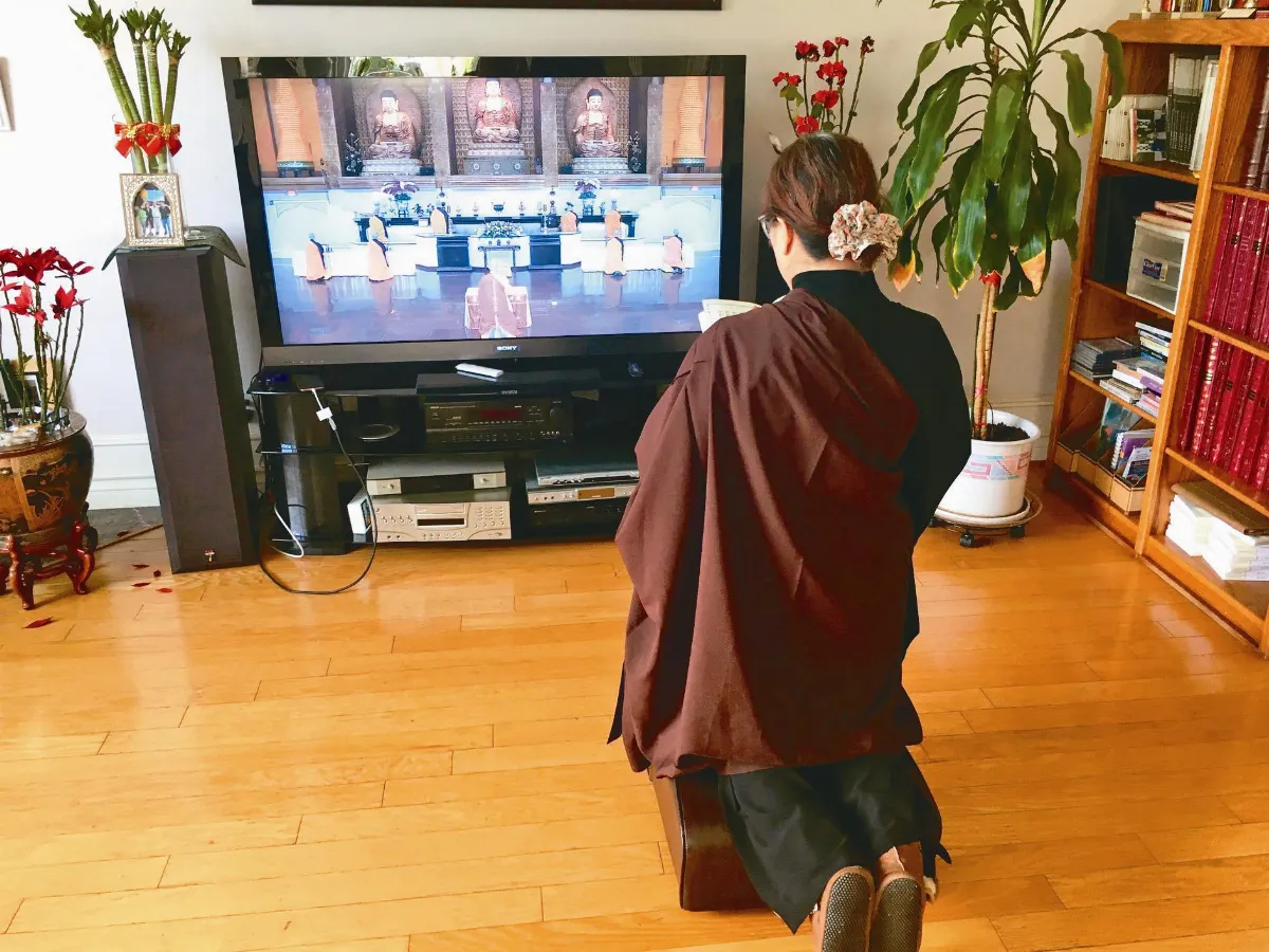 西來寺義工感恩會 線上祈福