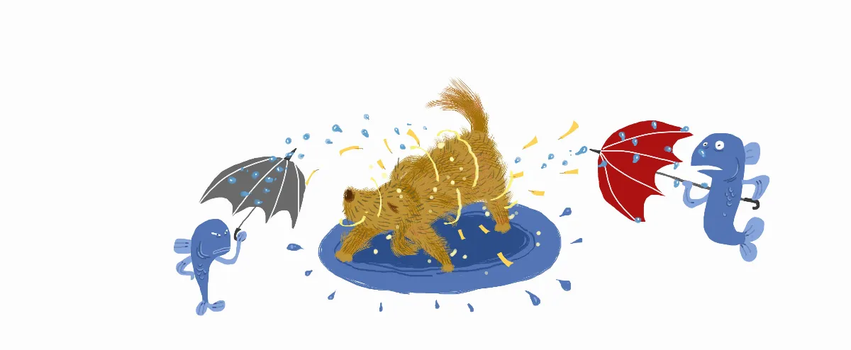 狗狗甩水的祕訣