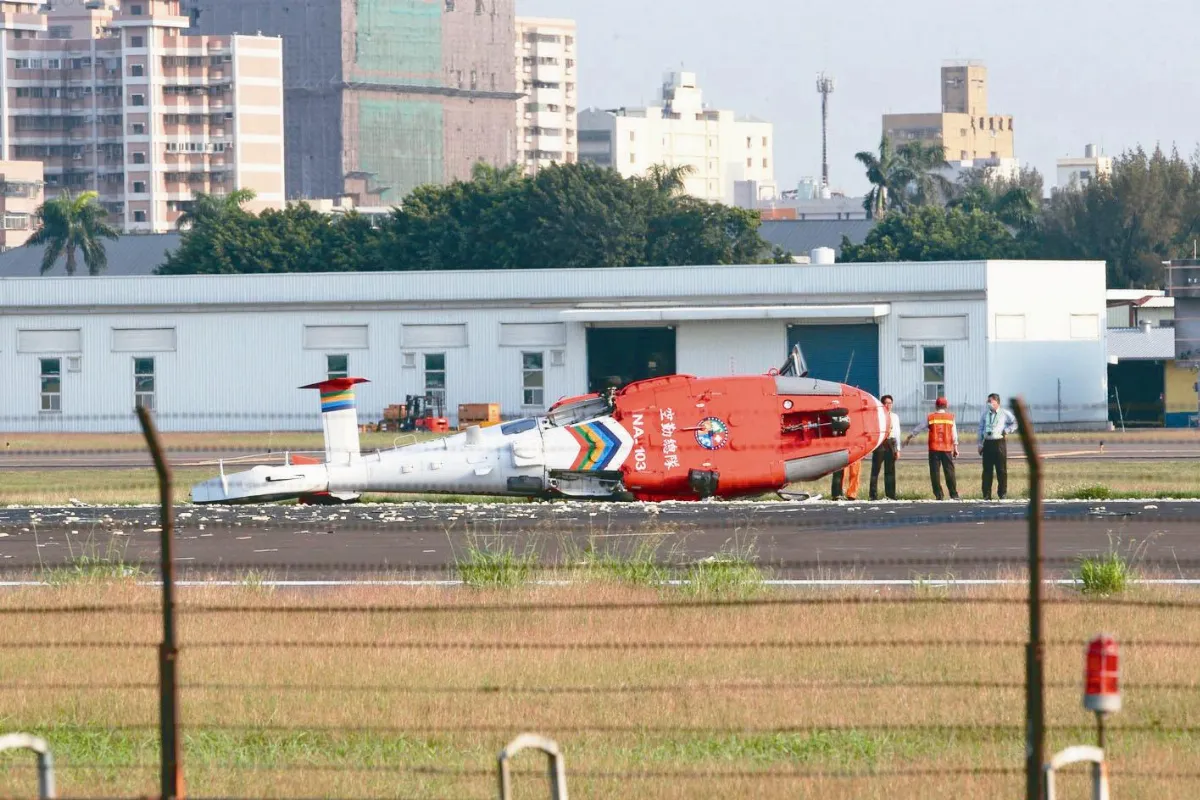 空勤直升機失控墜落 5人受傷