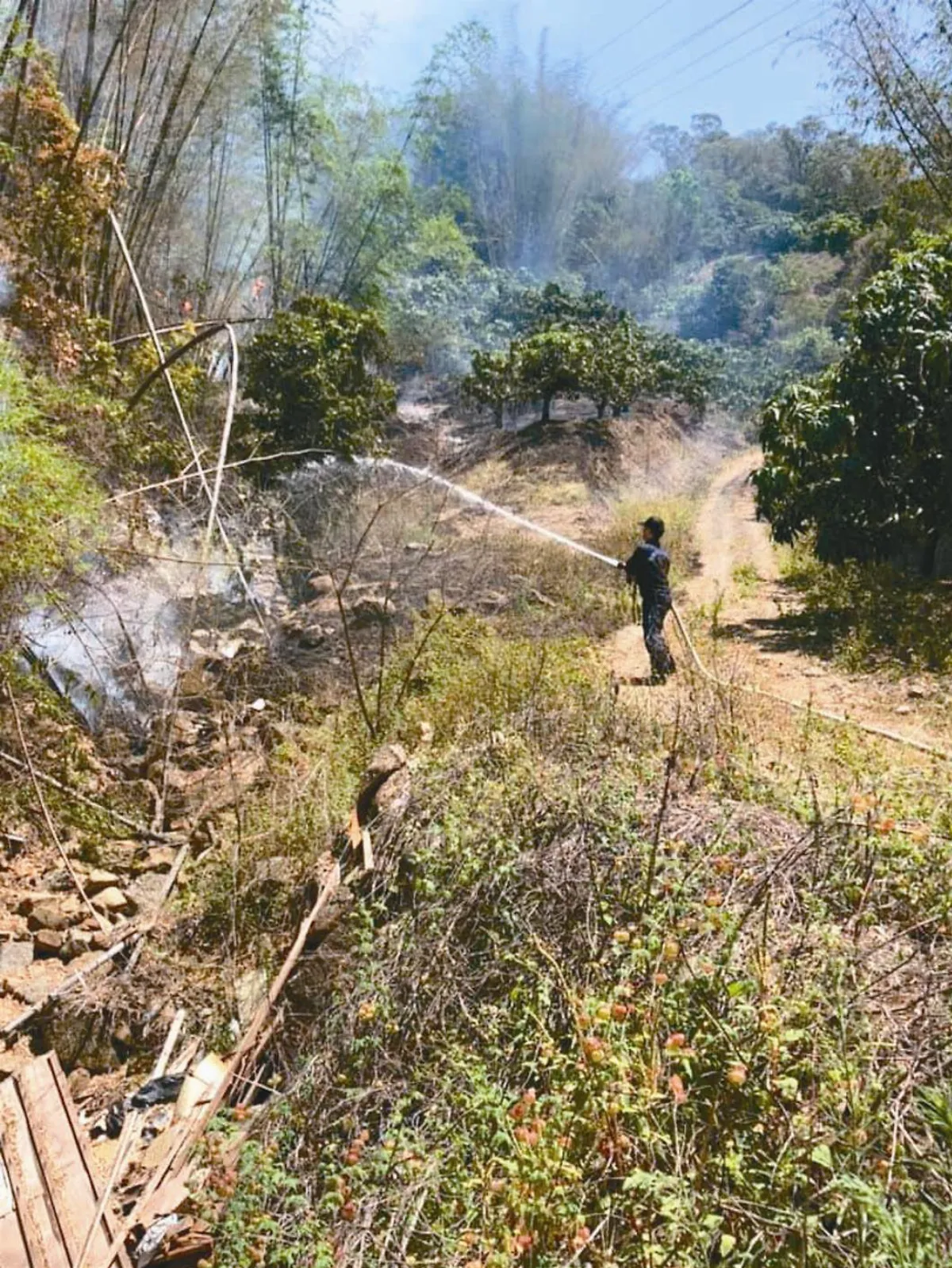 甲仙林火燒3天 累垮消防員