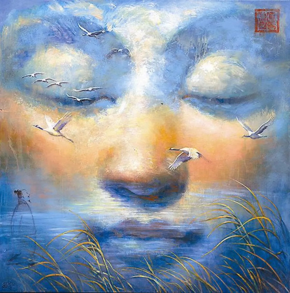 【當代敦煌：張振宇臉書系列佛教繪畫】 不動地逍遙遊