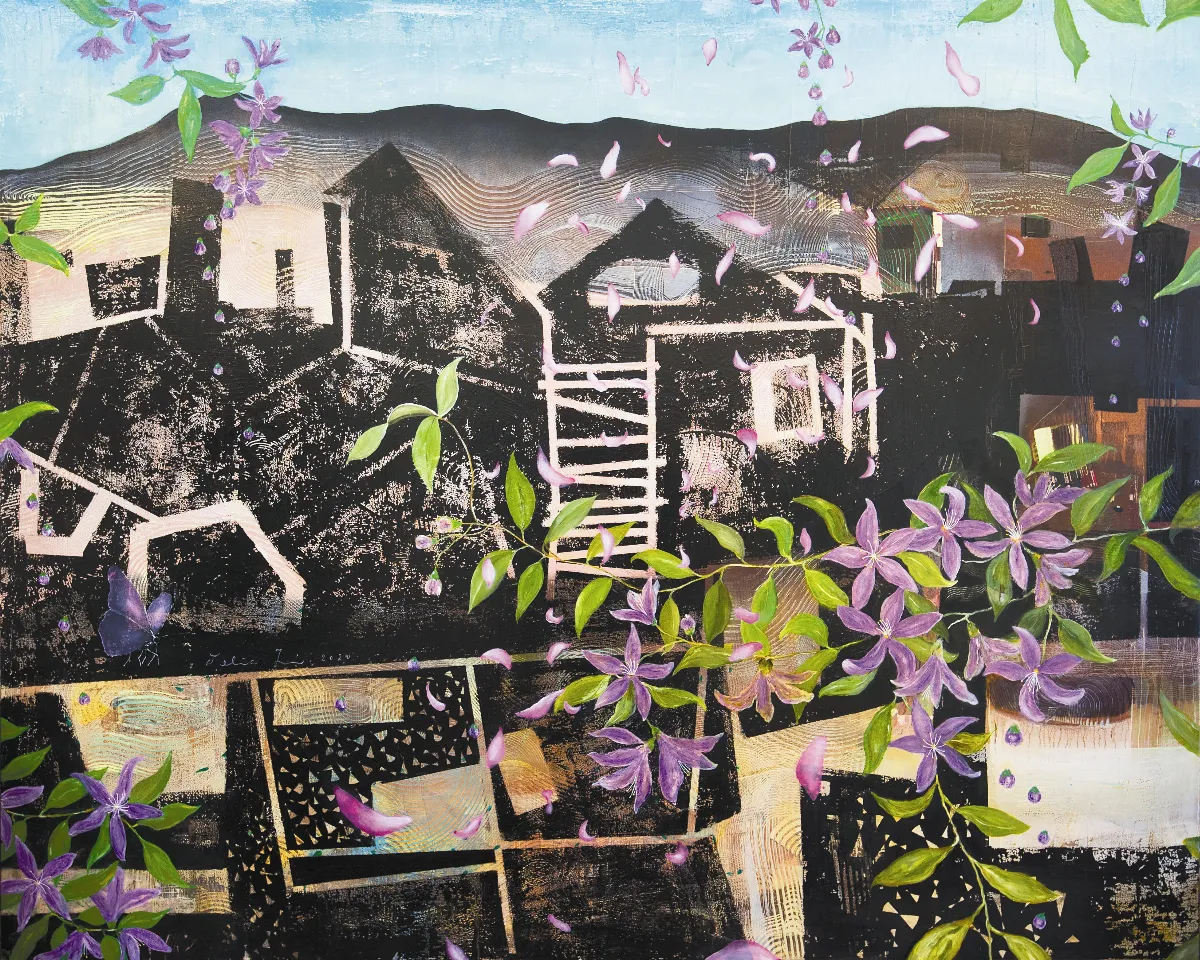 【虛幻，透明間的存在──2020蔡素玲油畫個展】花雨城.動物棋盤與小精靈