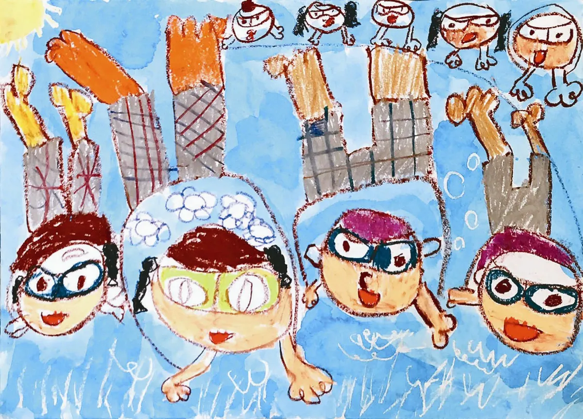 快樂塗鴉簿 夏日游泳趣
