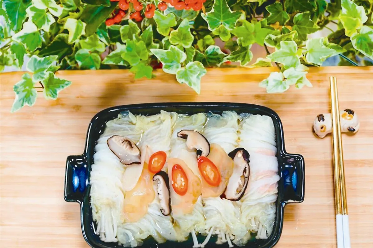 白玉菇捲 清甜爽口