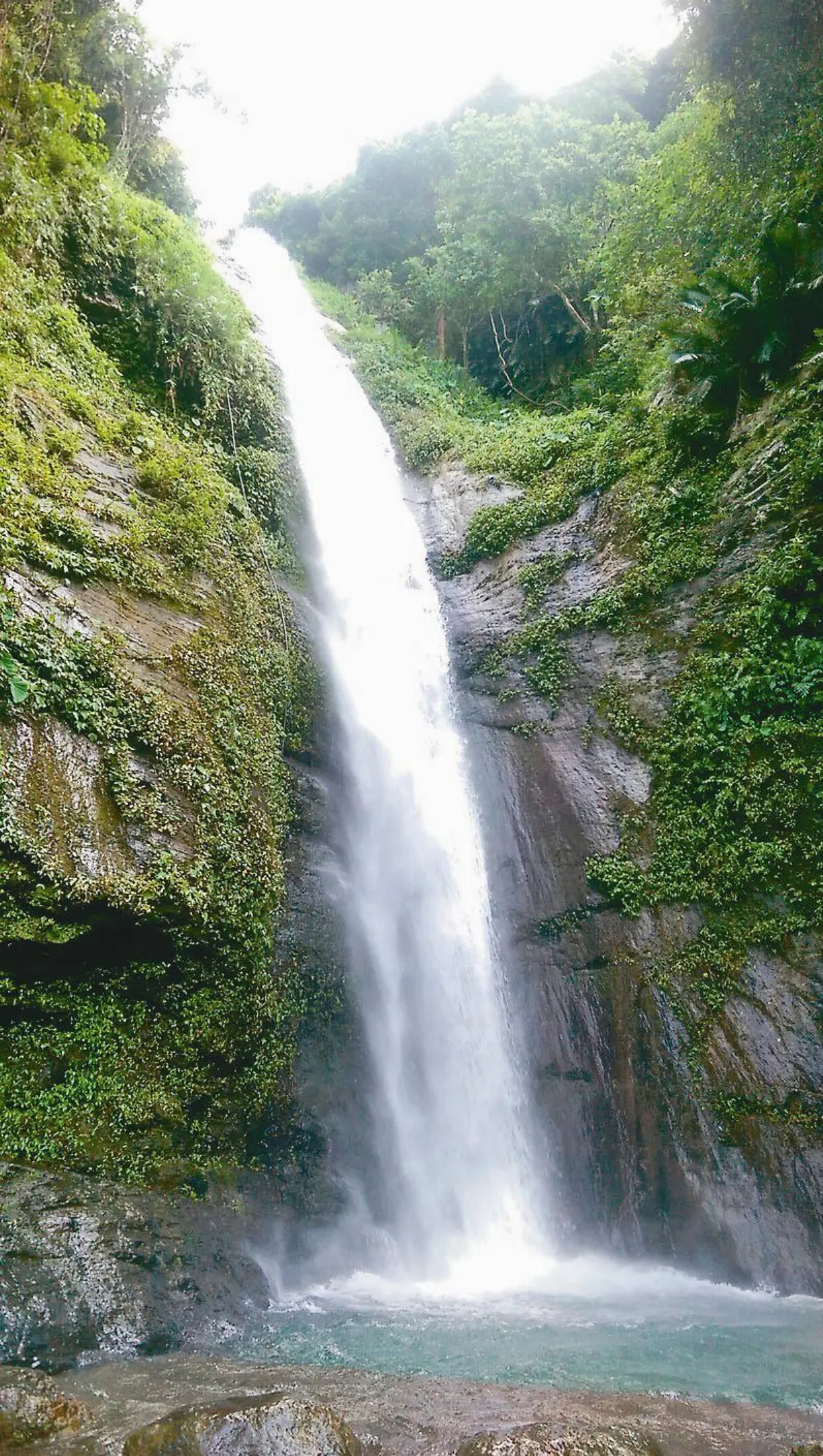 不敢相信酷熱7月 知本瀑布斷流