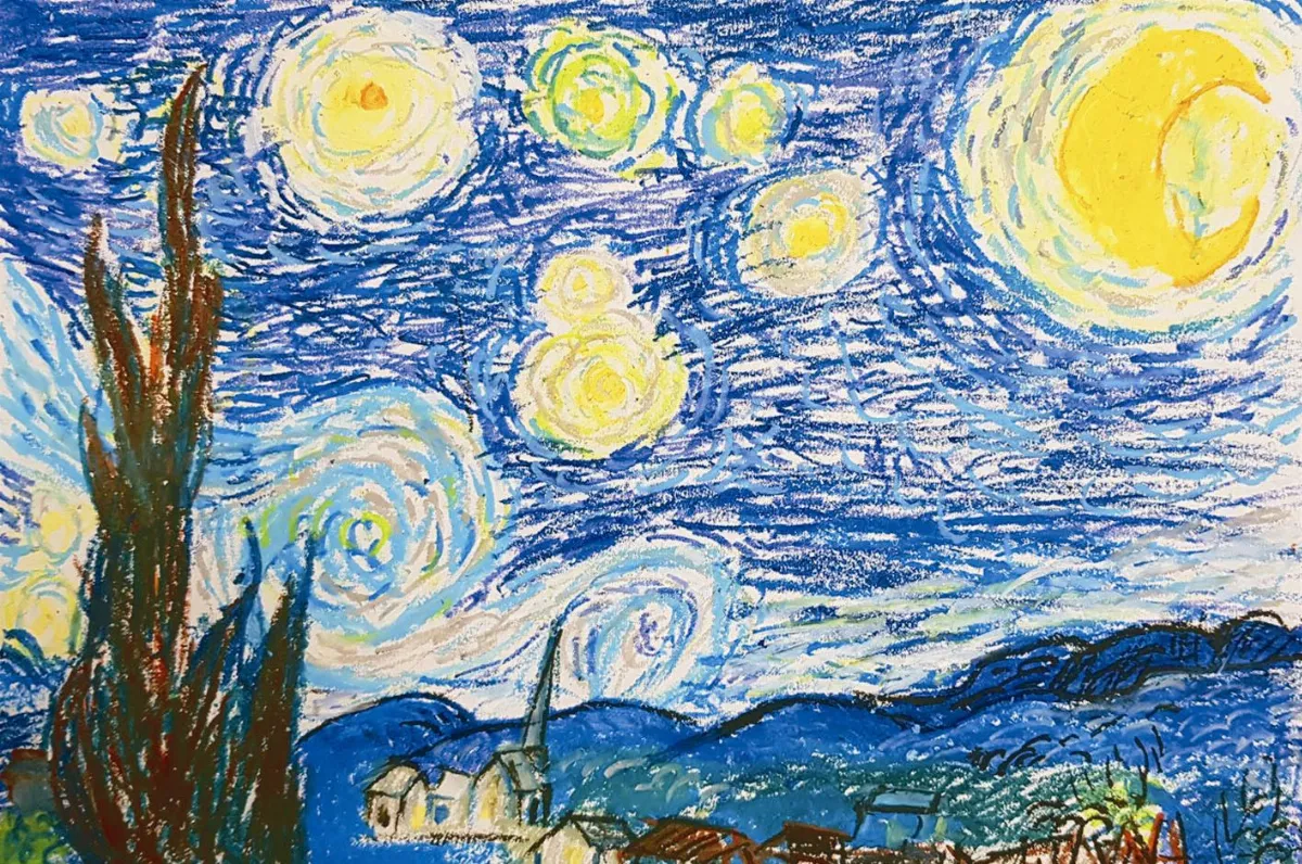 快樂塗鴉簿 梵谷的星夜