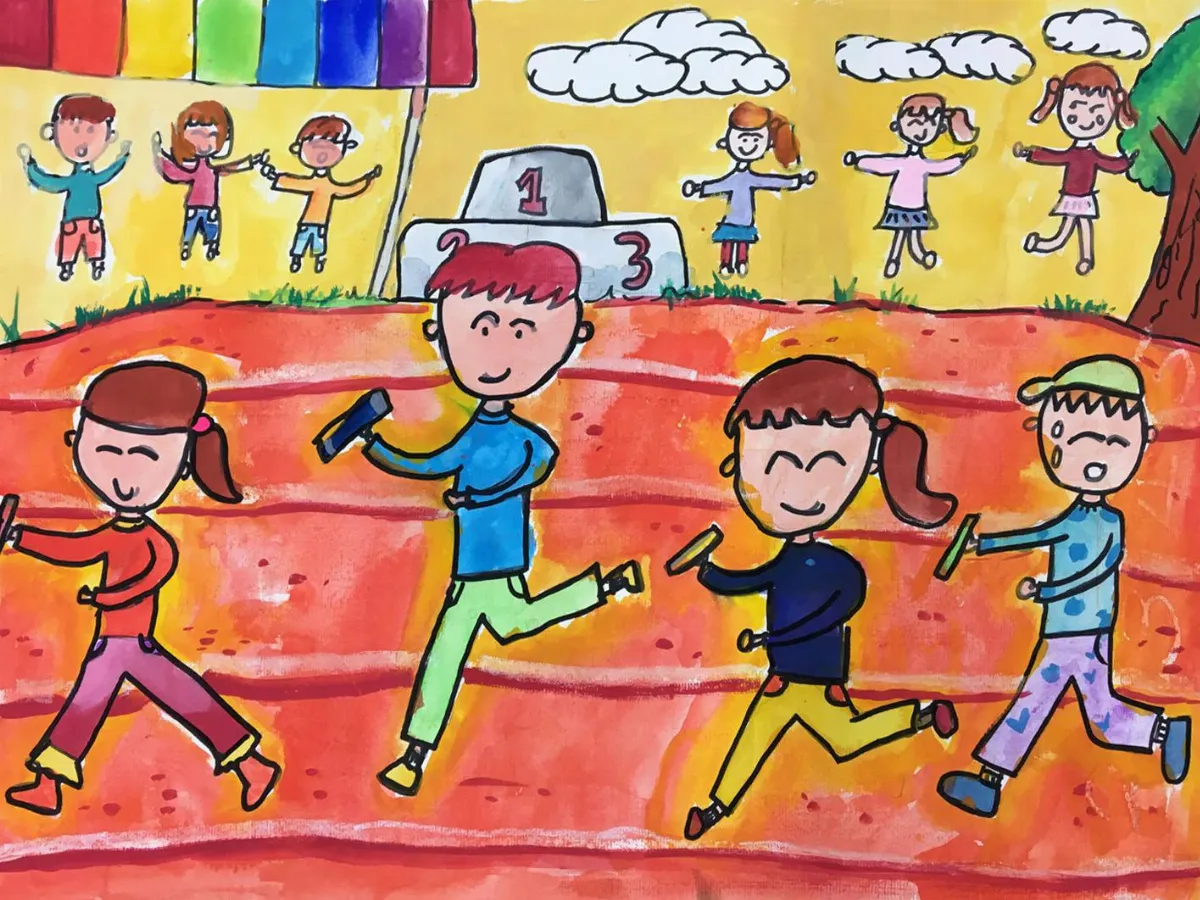 快樂塗鴉簿 奮力向前跑