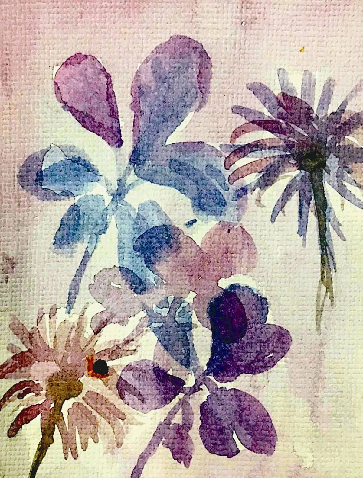 快樂塗鴉簿 紫色的花