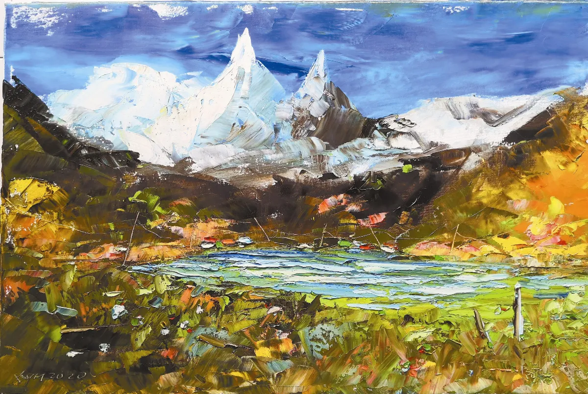 【愛上藍色星球──阿古的刀畫世界】高山湖泊