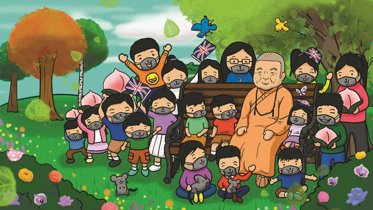 菩提園畫出感動 為大師祝壽