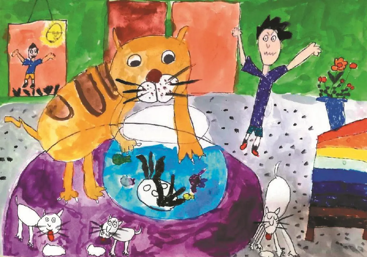 快樂塗鴉 簿 調皮的貓