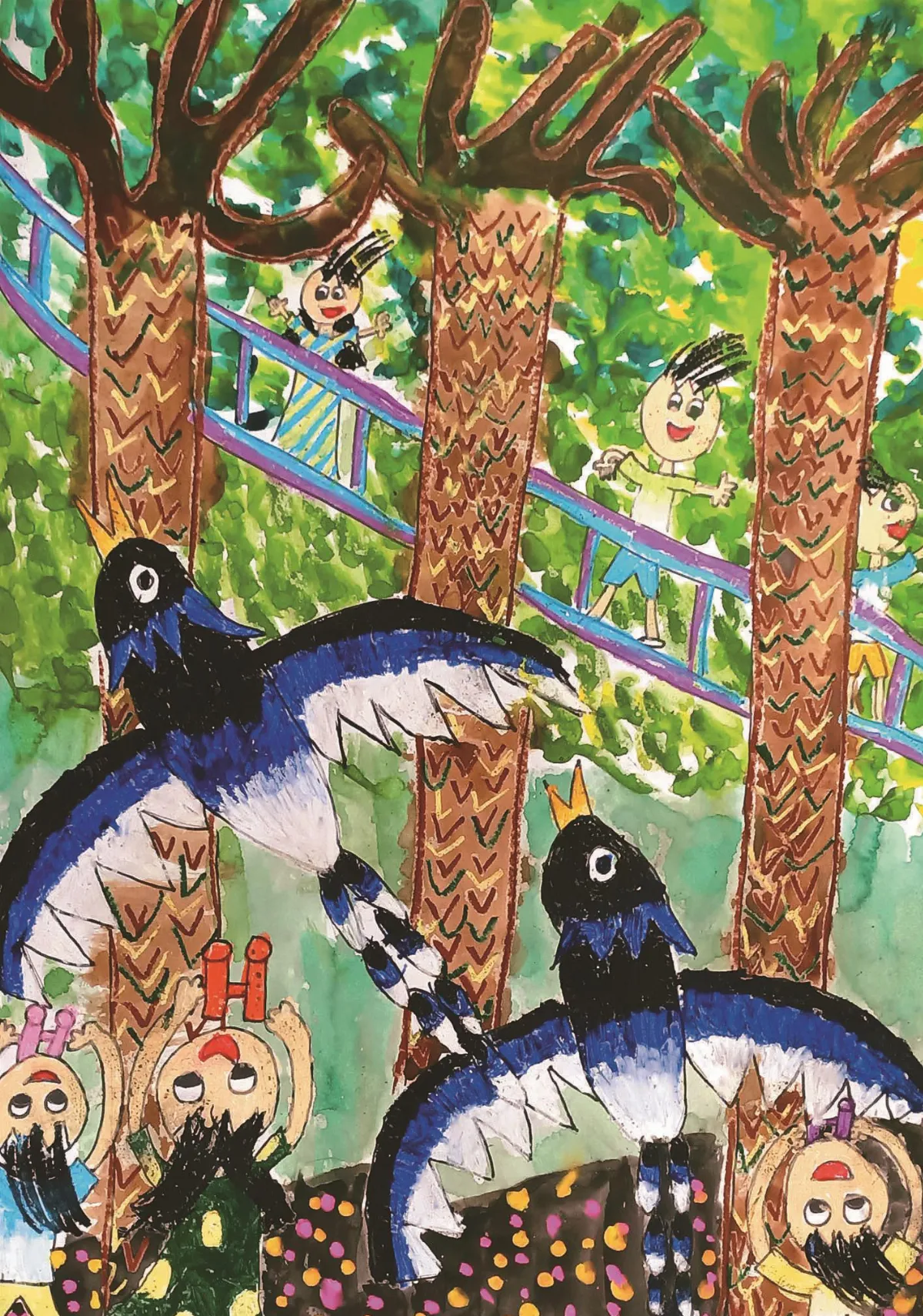 快樂塗鴉簿 藍鵲