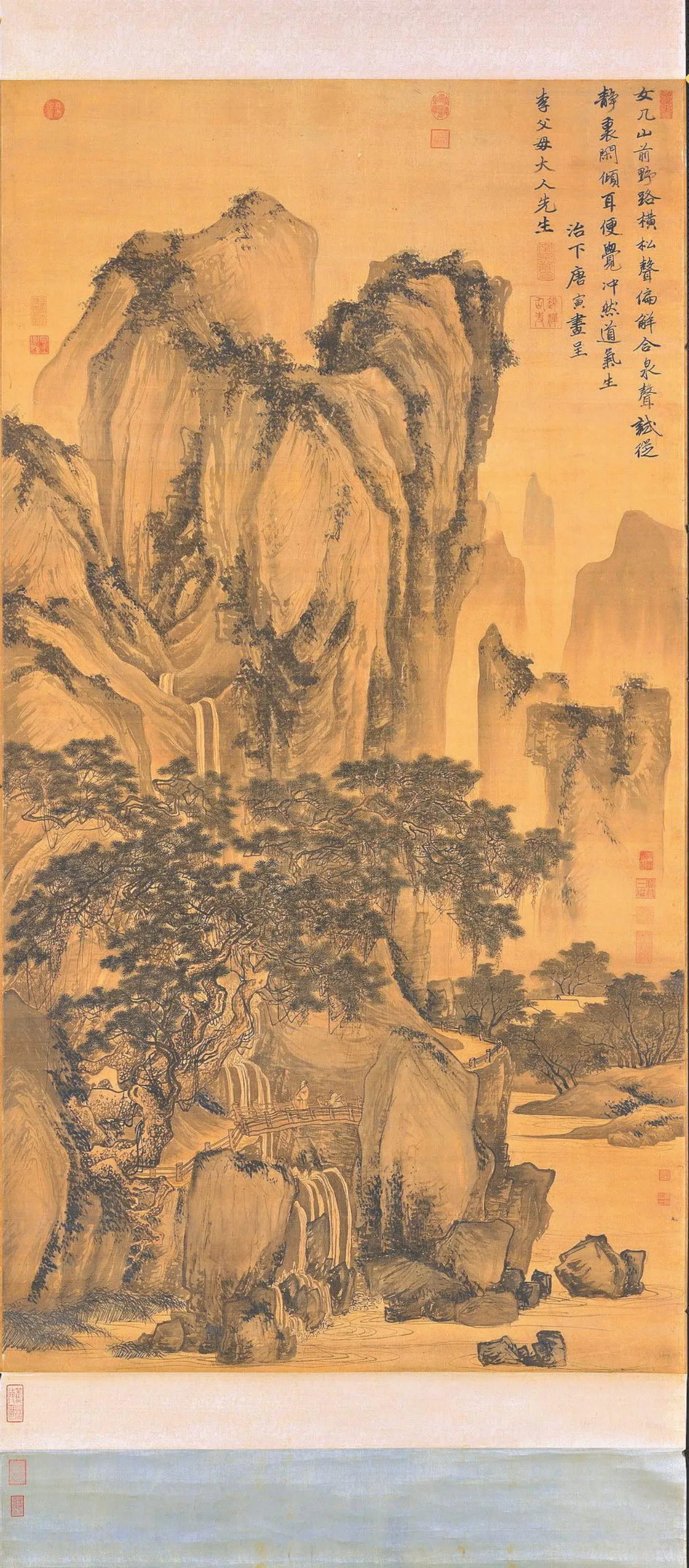 唐伯虎山路松聲圖 故宮南院展出
