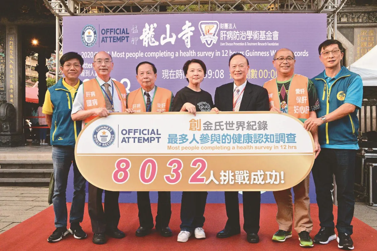 艋舺龍山寺 保肝問卷破金氏紀錄