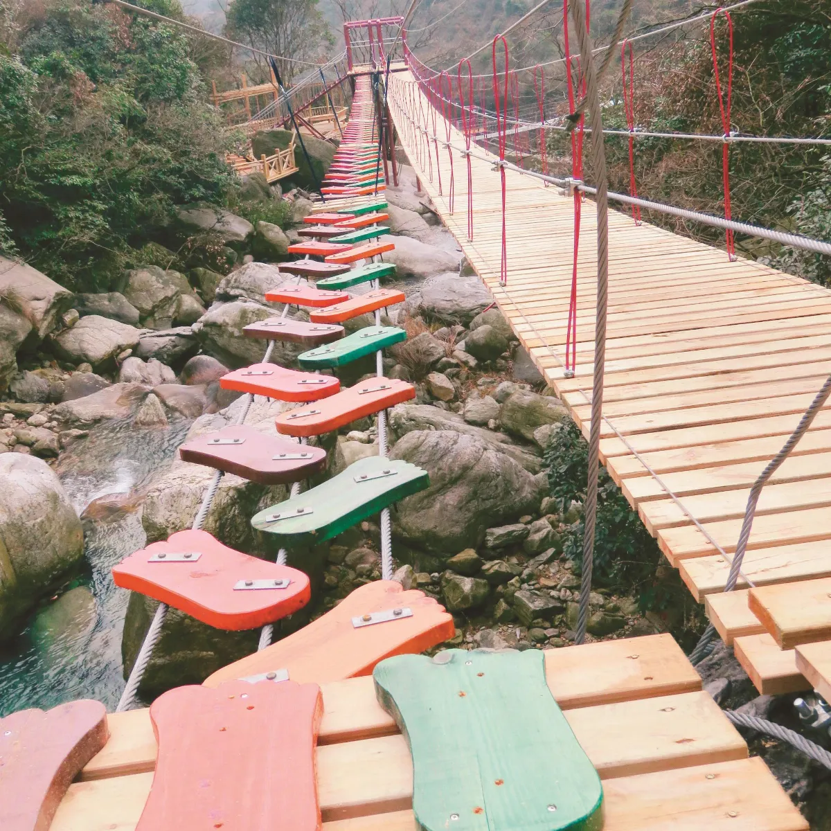 生活快門 大腳印吊橋