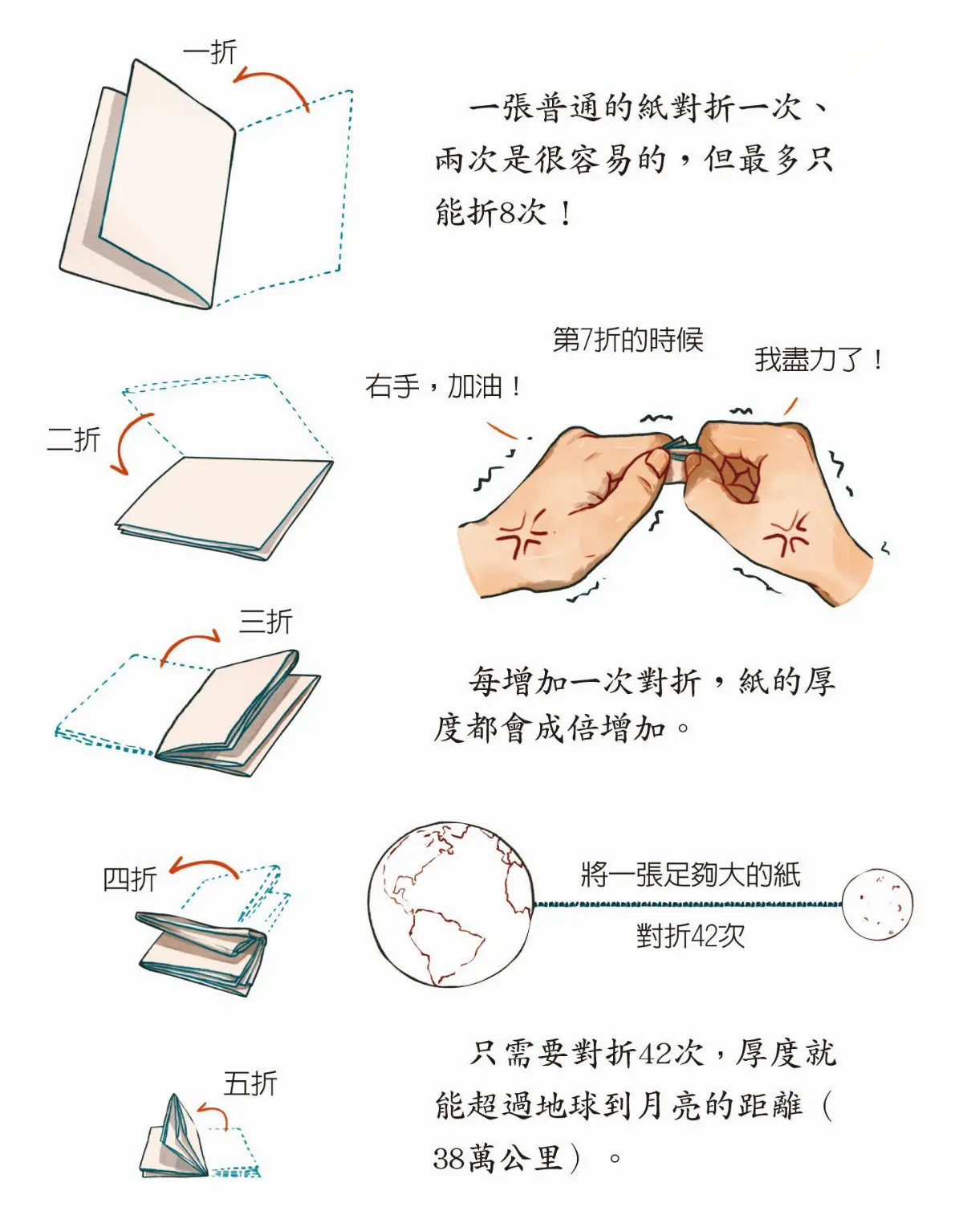 最多折8次